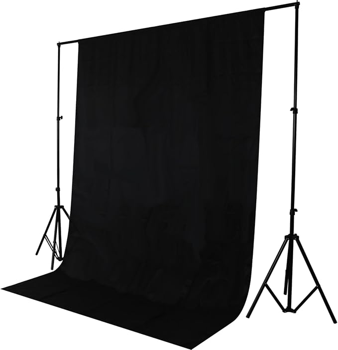TRLYC Black Photography Backdrops 10x10 FT Seamless Background for Studio | Black Backdrop for Photoshoot Video Backgrounds Screen Party Wrinkle-free Polyester Non-Glare Rod Pocket Easy Setup - Image 5