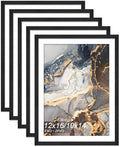 12x16 Frame Set of 5 for Diamond Art Painting 30x40cm Engineered Wood Black by Fxojyvo