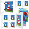 8 Pack 9x12 Front-Opening Kids Artwork Frames Changeable (White) by GoldenStateArt