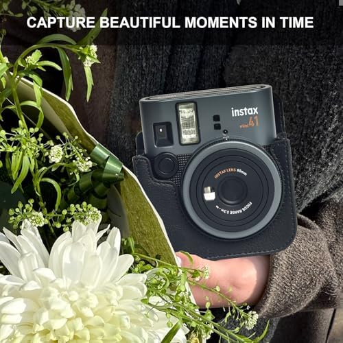 CAIYOULE Camera Case for Fujifilm Instax Mini 41 Instant Film Camera, Black - Image 5