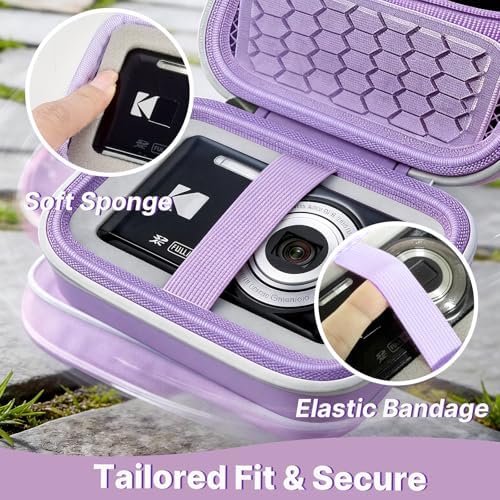 Comecase Digital Camera Case for KODAK PIXPRO FZ55 FZ45 FZ53 FZ43, Purple - Image 4