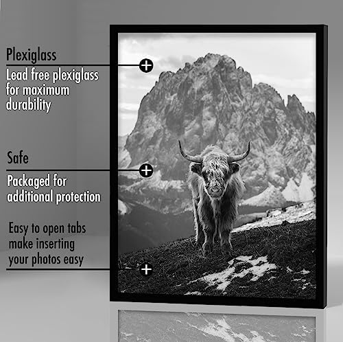 Americanflat 16x20 Poster Frame 5-Pack - Slim Molding - Black - Image 3