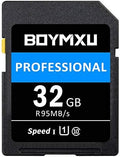 32GB Memory Card, BOYMXU Professional 1000 x Class 10 UHS-I U3 Card Compatible Computer Cameras and Camcorders, 32gb Card Up to 95MB/s, Blue/Black by BOYMXU