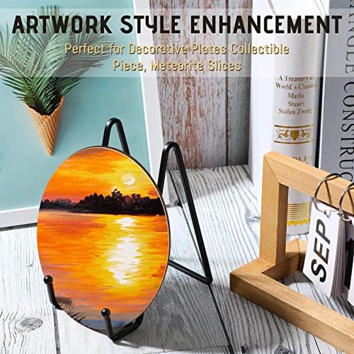 Mixweer Plate Stands for Display 18 Pack 6 Inch Plate Holder Display Stands Picture Frame Holder Metal Frame for Decorative Supplies, Book, Photo, Easel, Platter, Tabletop Art(Black) - Image 5