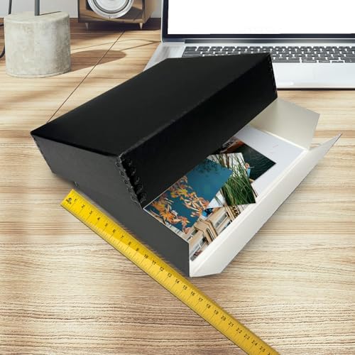 Golden State Art, Drop Front Archival Storage Box, 14.75"x18.75"x3"-Black - Image 4