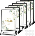 Acrylic Sign Holder 4X6 Black Picture Frame Double-Sided -6 Pack by AcrylicSignHolderMahjongRacks%EF%BC%8CMahjongBags