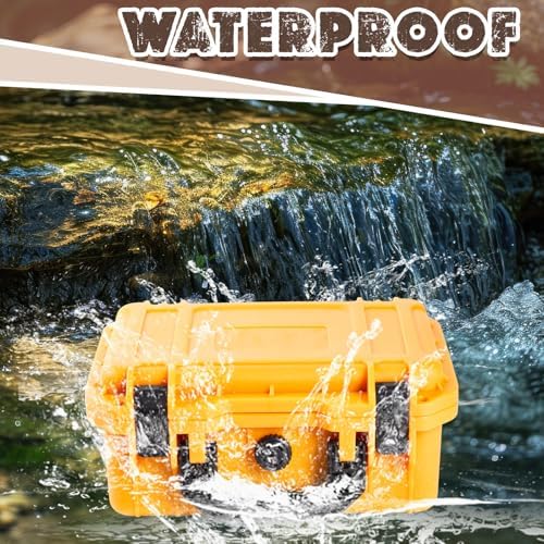 Relaxweex 14.3 x 11.4 x 4.5 Inch Hard Case, Stripe Shell, Yellow - Image 6