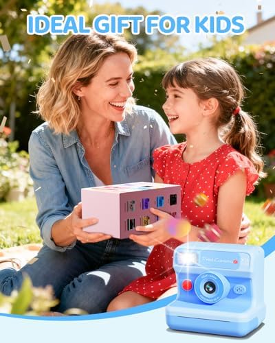 CalineGam Kids Instant Print Camera, 1080P HD Dual Lens with 32GB Card | 2.4" Screen Kids Camera with 3 Paper Rolls, 16X Zoom, Christmas Birthday Gifts for Girls and Boys Age 3-12 - Image 7