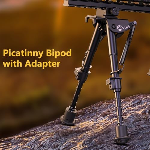 CVLIFE Rifle Bipod 6 to 9 Inches Picatinny Bipod for Hunting and Shooting - Image 6