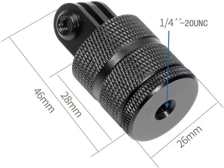 Aluminum Camera Tripod Adapter 1/4"-20 Conversion Adapter Mounts Compatible with Gopro Action Cameras Insta360 and Other Standard 1/4 Accessories, Quarter Inch Mount Adapter (Type FF) - Image 6