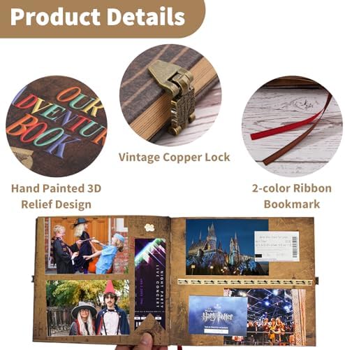 Our Adventure Book Scrapbook Photo Album, Personalized Gifts 8.9*7.7 - Image 3