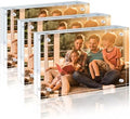 Egofine 3.5x5 Acrylic Frames 3 Pack, 20mm Thicker Frameless Clear Picture Frames, Double Sided Magnetic Picture Frames, Free Standing Desktop Display by Egofine