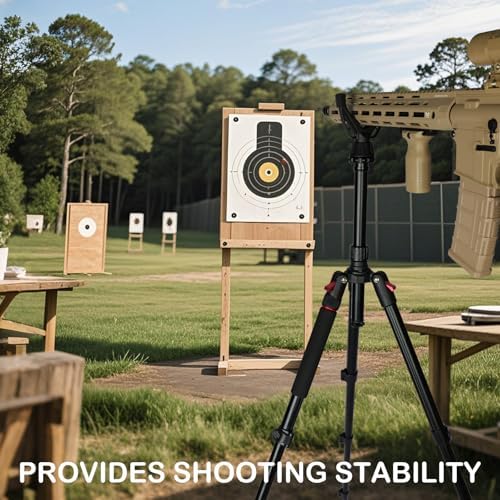Adjustable Shooting Tripod for Rifles Shooting Stick Level-Lock 3-in-1 Tripod Monopod Bipod, 22.8″-61″ Height, Lightweight Aluminum Alloy with Carrying Bag, Stable Rifle Rest for Hunting & Outdoor - Image 3
