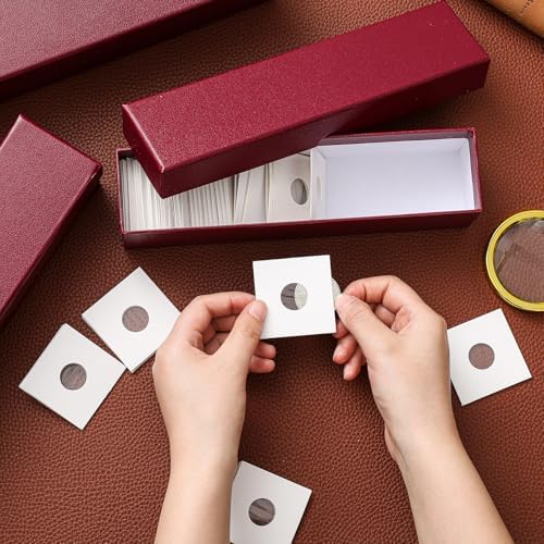 Teling 8 Pcs 2x2 Coin Storage Collectors Box, 9 x 2 x 2 Inches, Dark Red - Image 5