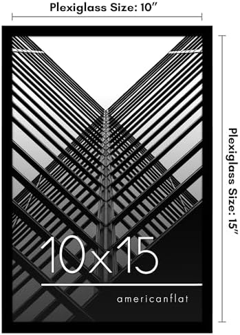 Americanflat 10x15 Picture Frame - Slim Molding - Black - Image 2