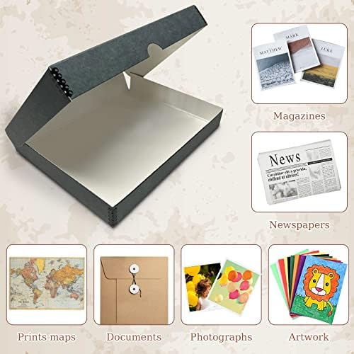 Golden State Art, Clamshell Archival Storage Box 9x12, Gray, Pack of 2 - Image 6
