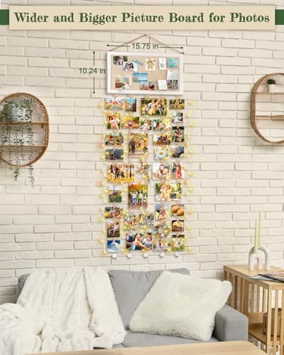 Bikoney Large Collage Picture Frame with Bulletin Board Photo Display - Image 3