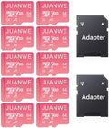 JUANWE 10 Pack 64GB Micro SD Card 64 GB Memory Card MicroSDXC SD Card 64GB TF Cards UHS-I A1 U3 V30 for 4K Video Recording (10 Pack, Pink) by JUANWE