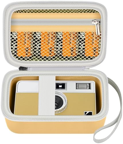 Digital Camera Case Compatible with KODAK EKTAR H35 H35N Half Frame Film Camera, Storage Holder Organizer for Kodak Ultra F9 M35 M38 Paper Shoot kamera, 35mm Film Rolls (Box Only) - Yellow by Grapsa