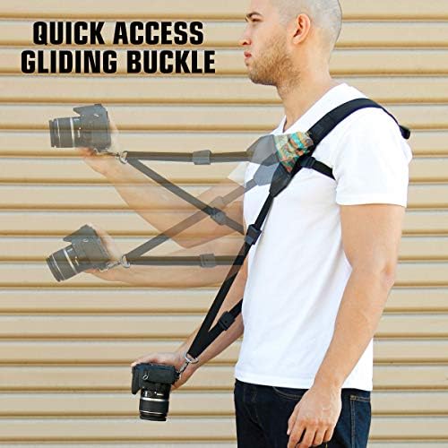 USA Gear Camera Sling Shoulder Strap - Adjustable Neoprene, Safety Tether, Accessory Pocket, DSLR Strap Quick Release - Compatible with Canon, Nikon, Sony and More DSLR Mirrorless Cameras (Southwest) - Image 4