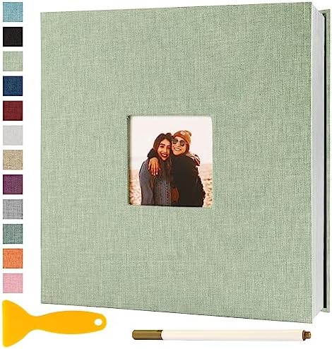 Photo Album Self Adhesive Pages Scrapbook 11x10.6 GrassGreen 60 Pages by Semfalbuums