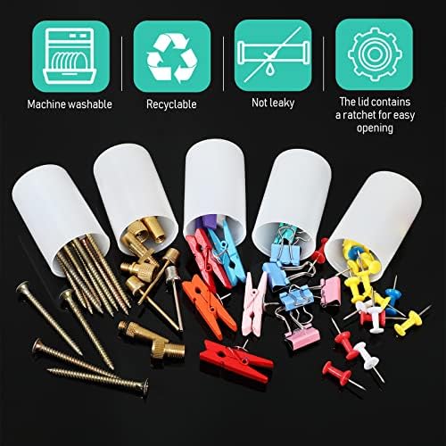 JOVITEC 100 Pcs Plastic Film Canister Holder 35 mm Empty Camera Reel Containers Storage Containers Case with Lids for Small Accessories Fish Hook Film Beads(White) - Image 4