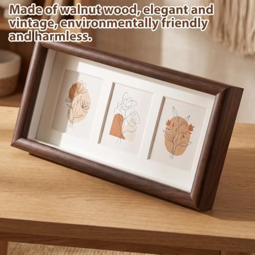 Multi Picture Frame 2x3 3 Picture Frame Wood Wallet Size Pictures Frames - Image 3