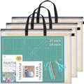 YOPCDJ 3 Pcs 25x19 inches Art Portfolio Case, Storage Chart Art Portfolio Bag with Handle, Zippered Storage Folder for Bulletin Board, Poster, Scrapbook, and Keepsake by YOPCDJ