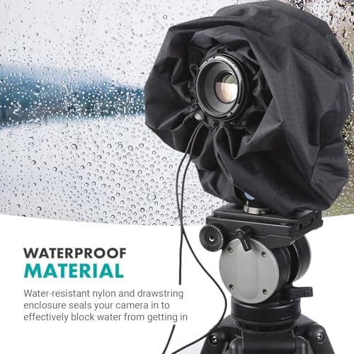 Movo CRC11 Camera Rain Coat Rain Cover for DSLR Cameras and Mirrorless Cameras and Lens (Junior Size: 11" x 14.5") - Image 4