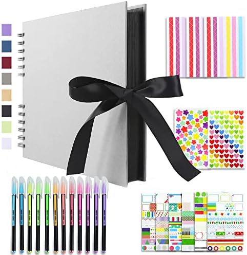 Vienrose Scrapbook Album 80 Pages 11x8 Inch Black by Vienrose