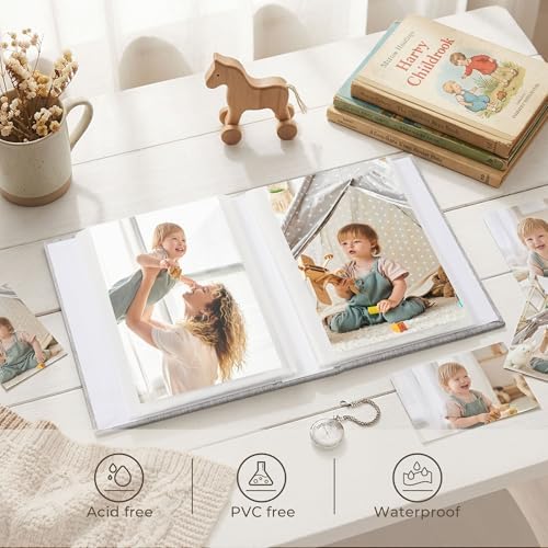 Vienrose 4x6 Small Photo Album, 2 Pack, 100 Photos, Grey - Image 5