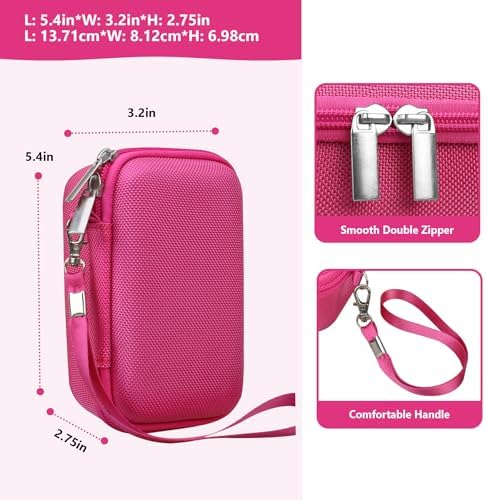 Camera Case for Panasonic LUMIX ZS99 / ZS300 Digital Camera, Rosered - Image 3