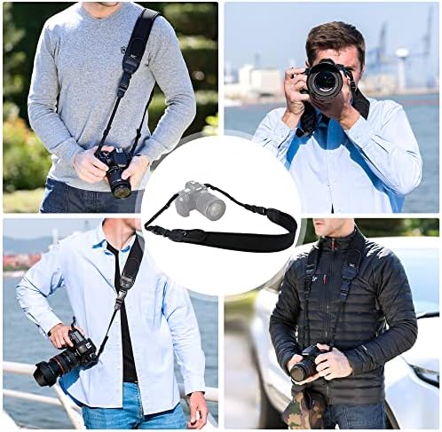 JJC DSLR Camera Neck Strap, Neoprene Strap for Canon Nikon Sony w/Pockets - Image 6