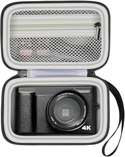 Digital Camera Case for Travelers & Vloggers, Case Only, Gray Inner by Grapsa