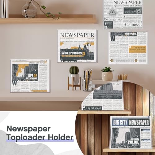 Faccito 6 Pcs Hard Newspaper Holder, 13 X 11'', 4.5mm Rigid PVC - Image 6