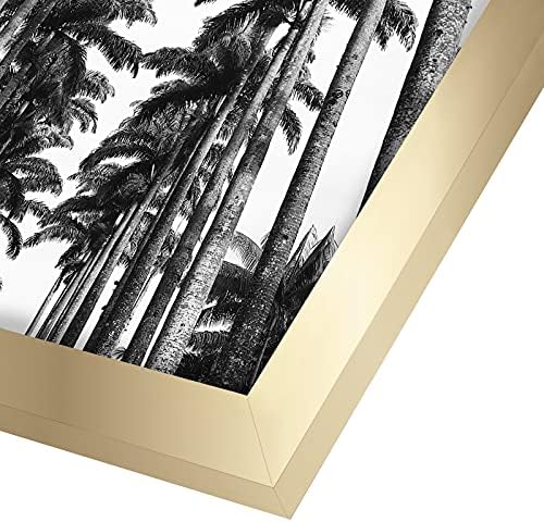 Americanflat 22x28 Poster Frame - Gold Engineered Wood with Polished Plexiglass - Wide Picture Frame for Vertical or Horizontal Wall Display - Epic Collection - Gold - Image 3