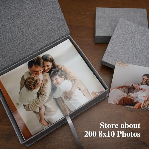 Photo Storage Box 8x10, Memory Box - Grey - Image 2
