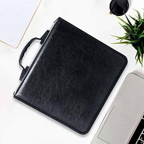 Siveit CD/DVD Case Binder - 400 Capacity Disc Storage Holder, Black PU Binder - Image 5