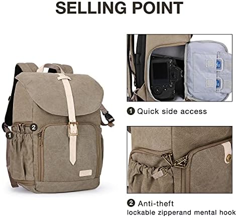 BAGSMART Camera Backpack DSLR Camera Bag Backpacks for Photographers - Image 4