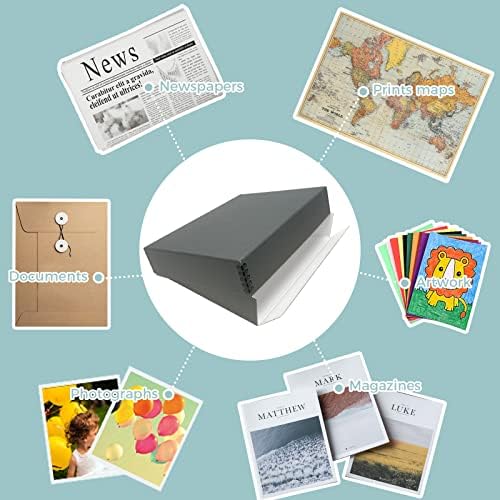 Golden State Art, Drop Front Archival Storage Box, Gray, 11.75x15.25x3 Inch - Image 6