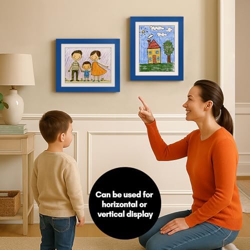 Americanflat 8.5x11 Changeable Kids Art Frame 2-Pack - Blue - Image 4