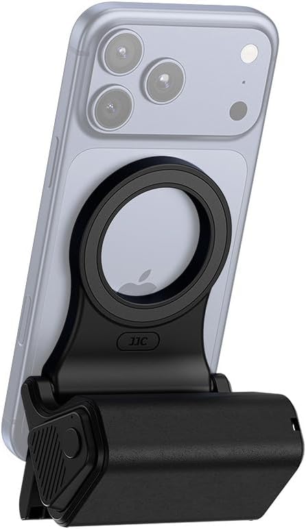 JJC Magnetic 67mm iPhone Filter Mount Adapter with Phone Camera Grip | Compatible with iPhone 17 16 15 14 Pro Series, Remote Control, Dual-side Magnetic & 1/4" Tripod Screw, for Mobile Filmmaking - Image 2