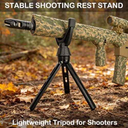 Portable Shooting Tripod with 360° Rotating & Removable V Yoke - Adjustable Height Rifle Rest Stand for Hunting, Target Shooting, Binoculars, Cameras & Outdoor Activities - Image 6