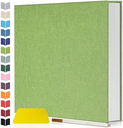 Artfeel Photo Album Self Adhesive Scrapbook,Large Photo Book for 4x6,5x7,8x10 Pictures,DIY Album for Baby Wedding Family Travel Birthday,with Metallic Pen and Scraper by Artfeel