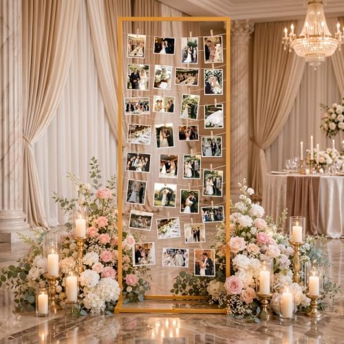 Photo Display Board with Clips & Rope for Graduation, Weddings - Image 7