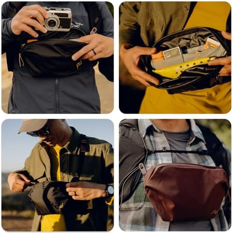 Peak Design Outdoor Sling 2L, Eclipse, Padded Adjustable Shoulder Strap for Crossbody or Waist Carry, 2 Mesh Pockets, Ideal for Carrying Cameras & Small Essentials for Men & Women - Image 7