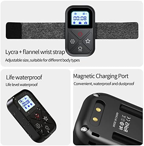 Remote Control for GoPro, TELESIN Magnetic Wireless Remote Controller with LCD Display Wrist Strap for Go Pro Max GoPro Mini Hero 12 11 10 9 8 Bike Motorcycle Cycling Hiking POV Selfie Accessories - Image 6