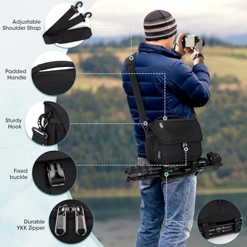 RAINSMORE Camera Bag, DSLR SLR Mirrorless Camera Case for Photographer - Image 6