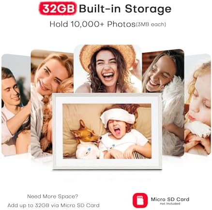 Frameo 10.1" Digital Picture Frame WiFi 32GB, Birthday Gifts for Mom, Women - Image 5