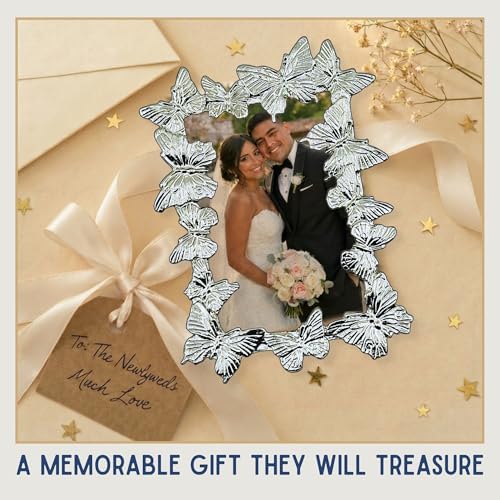 2x3 Mini Picture Frame: Silver Fluttering Butterflies - Image 4